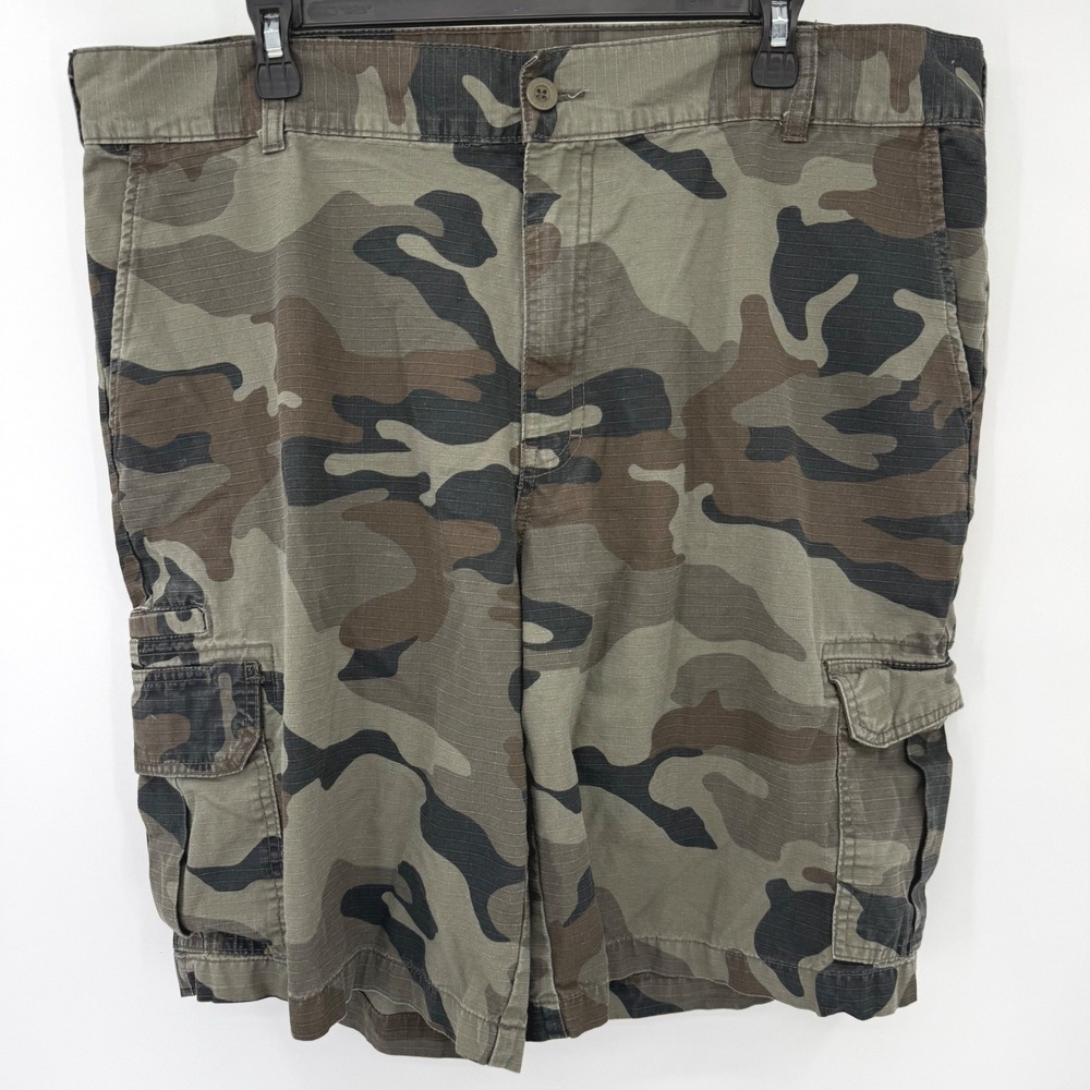 Dickies Cargo Shorts Men 40 Green Camo Relaxed Fit Ripstop WR352SMBC Utility